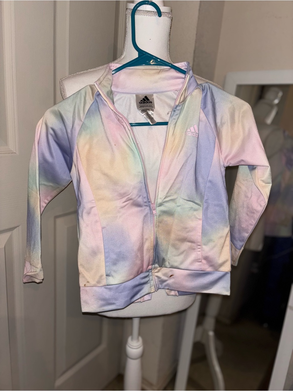 adidas Kids Pastel Multi-Color Zip-Up Hoodie Jacket